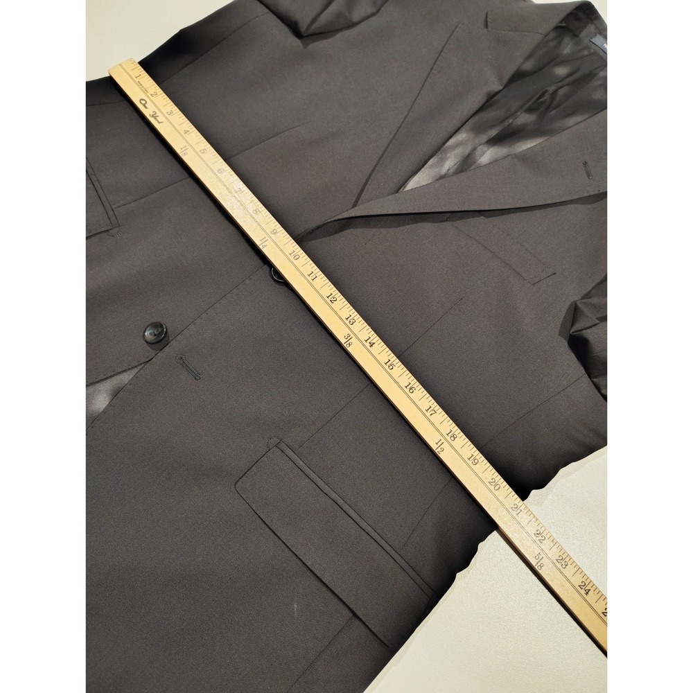 Angelo Nardelli Sport coat Blazer Mens Black Marzotto Wool Stretch Size 44 Italy - Picture 8 of 12
